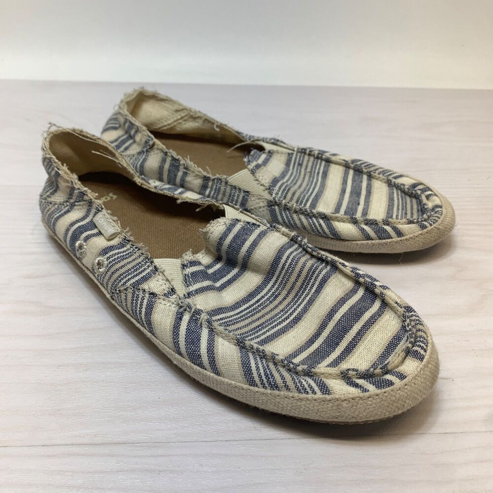 Women's Size 9‎ Sanuk Washable Twinny ST Linen Slip-on shoe